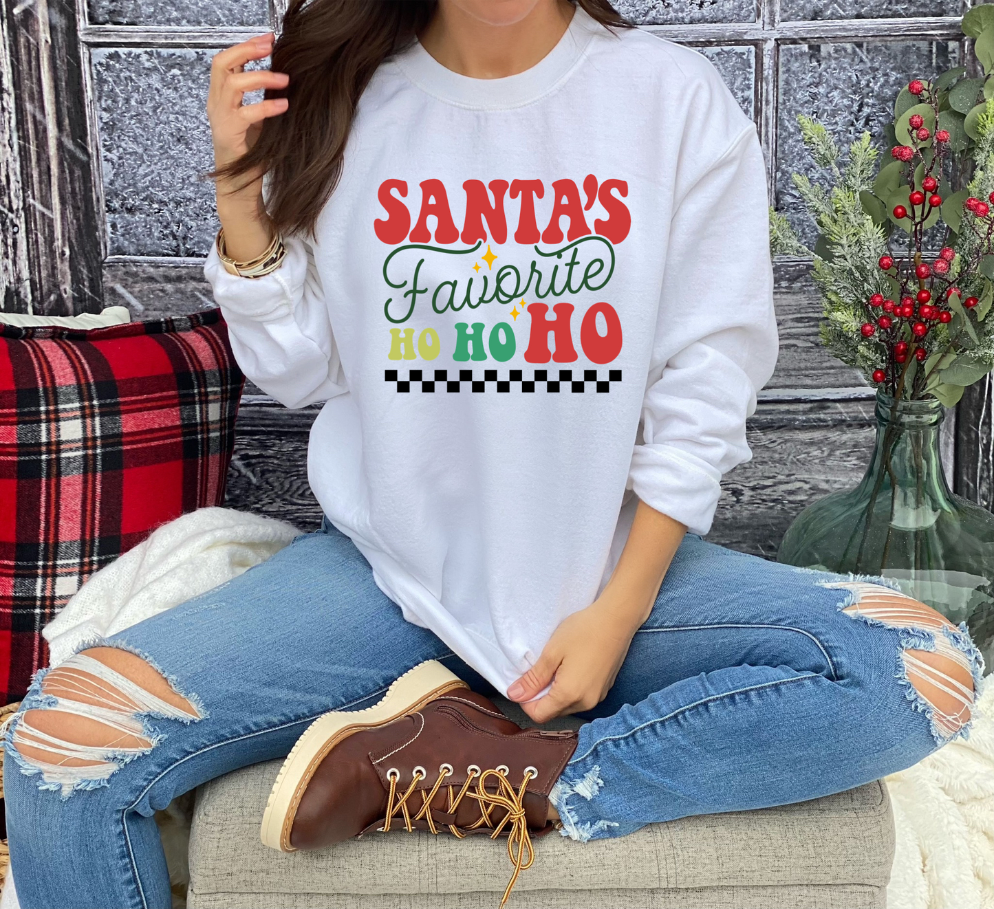 DTF TRANSFER Santa’s favorite ho Ho Ho retro