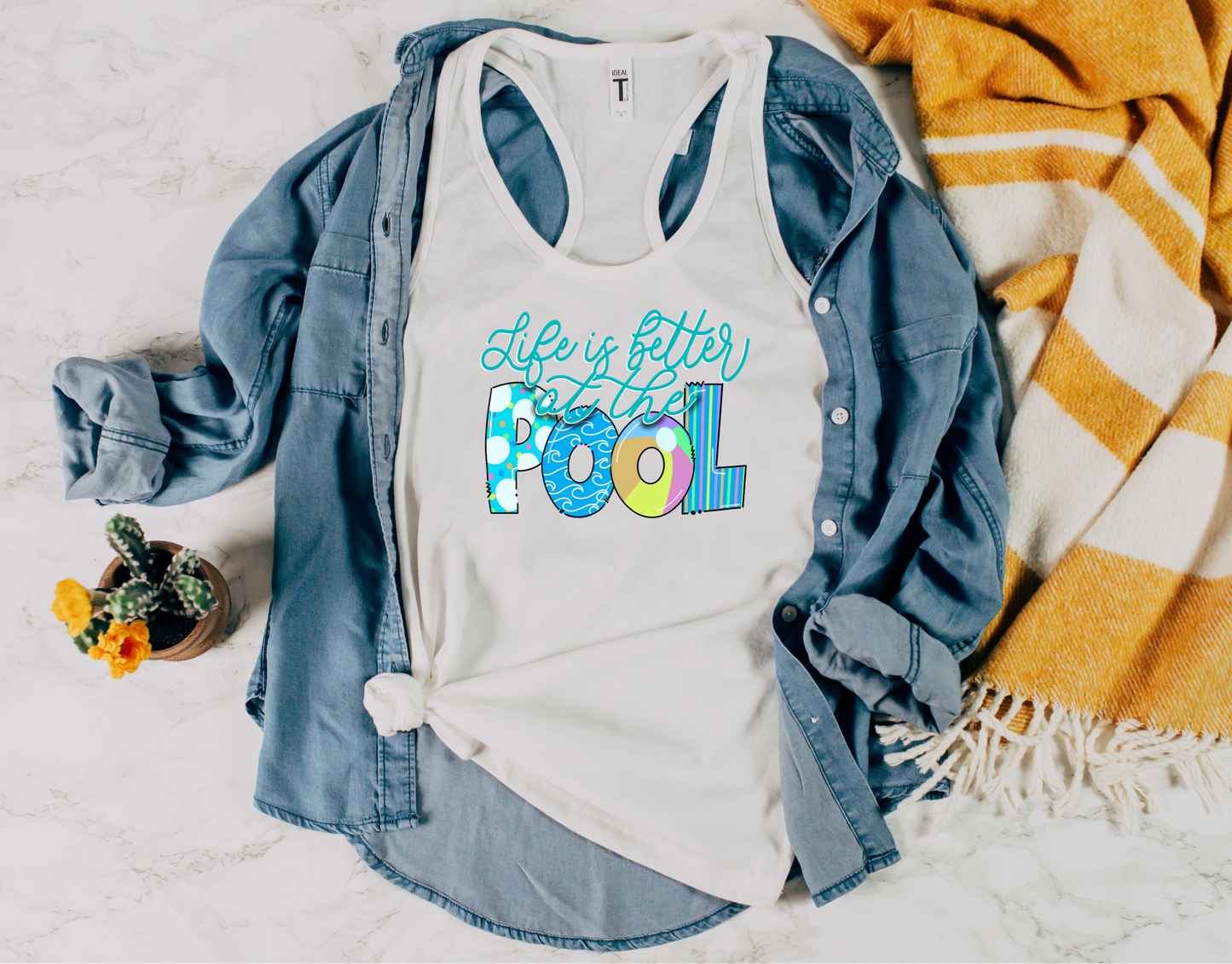 DTF TRANSFER life is better at the pool