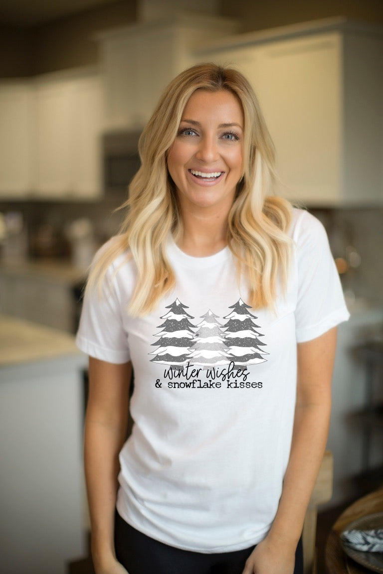 DTF TRANSFER Winter Wishes & Snowflake Kisses