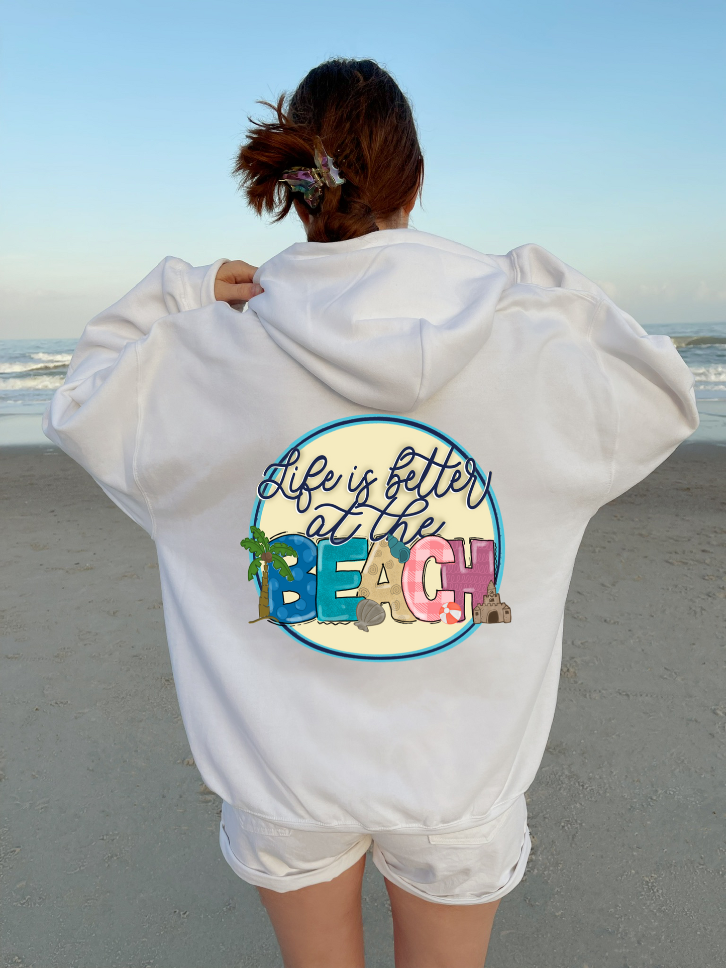 DTF TRANSFER circle life is better at the beach