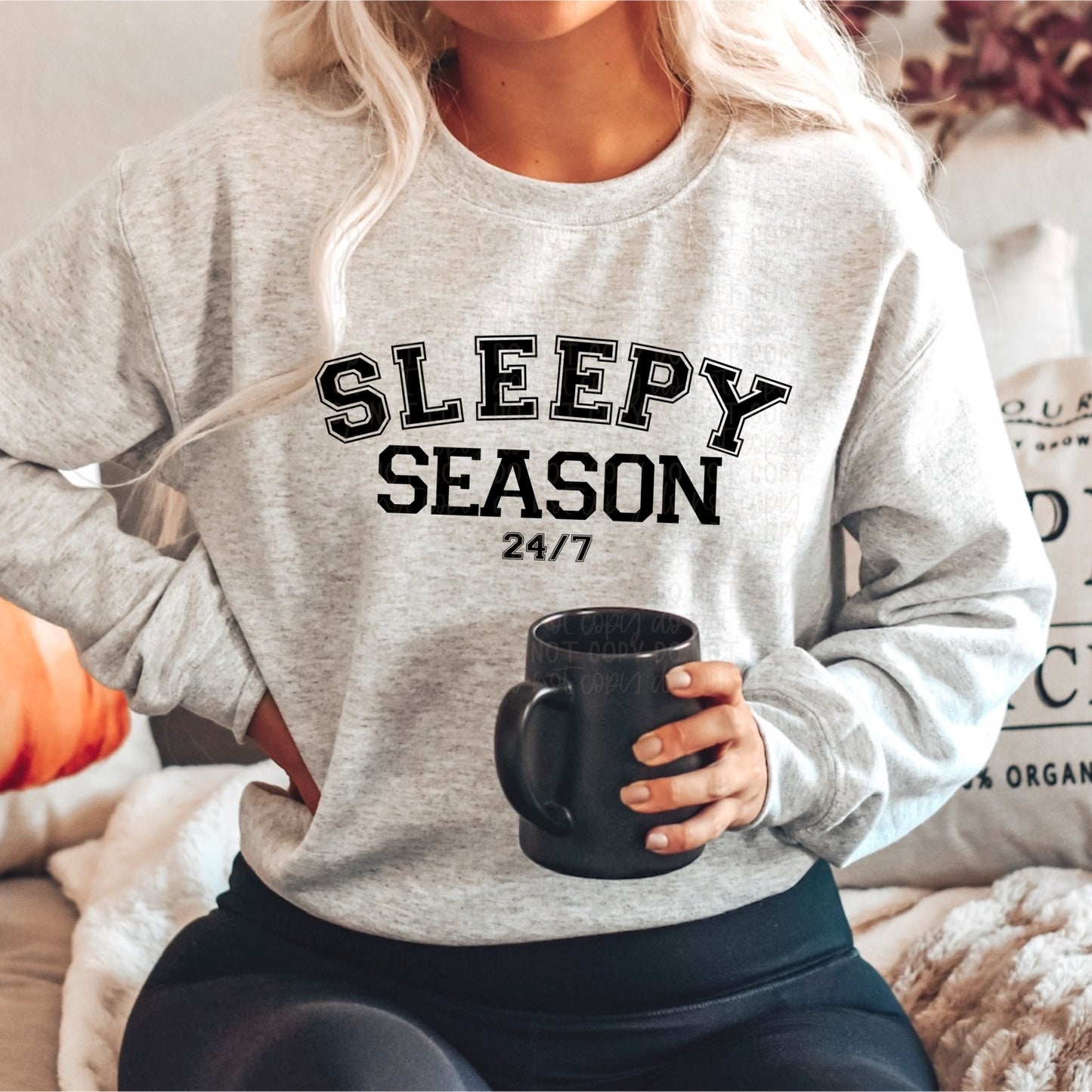 DTF TRANSFER Sleepy Season 24/7 Black