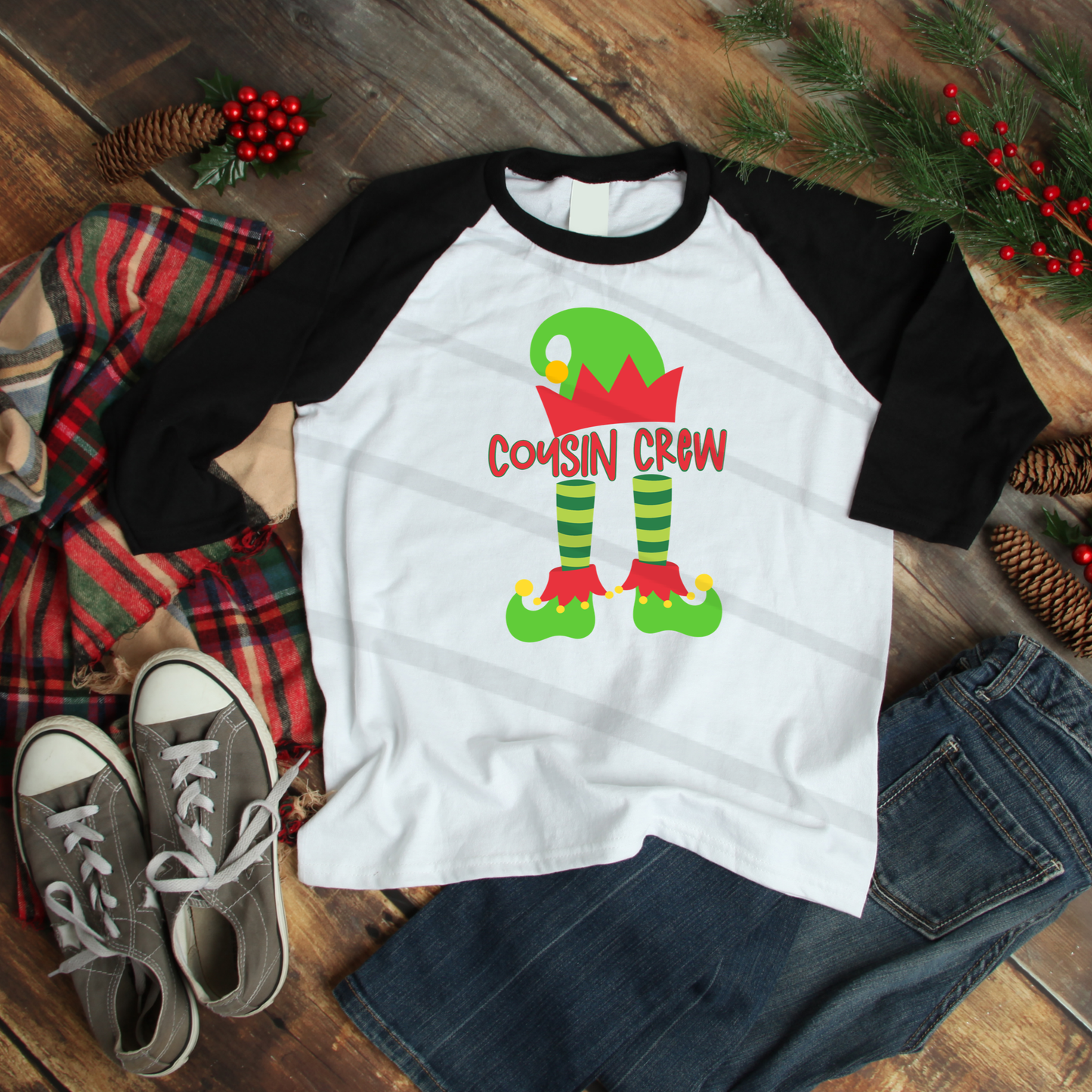 DTF TRANSFER Elf Cousin Crew