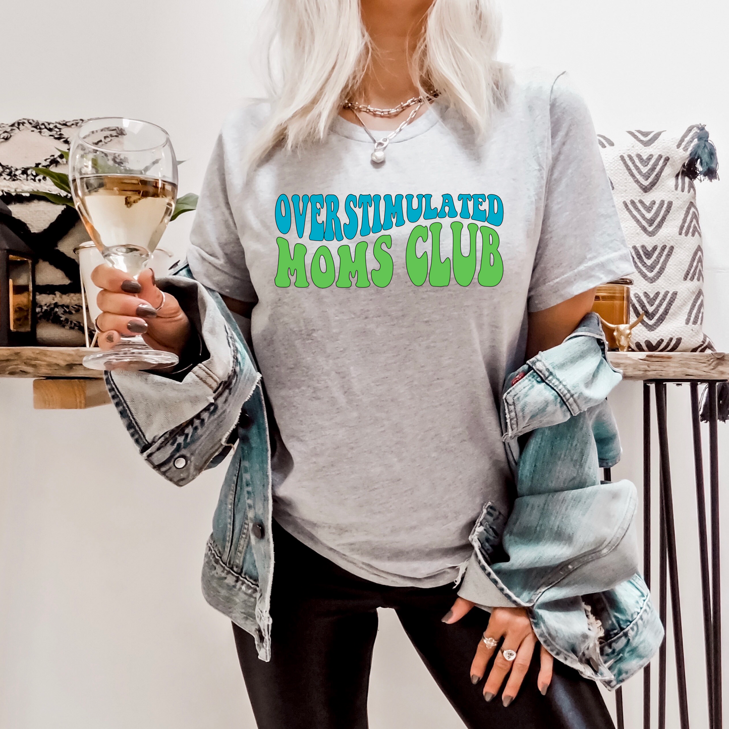 DTF TRANSFER Overstimulated Moms Club