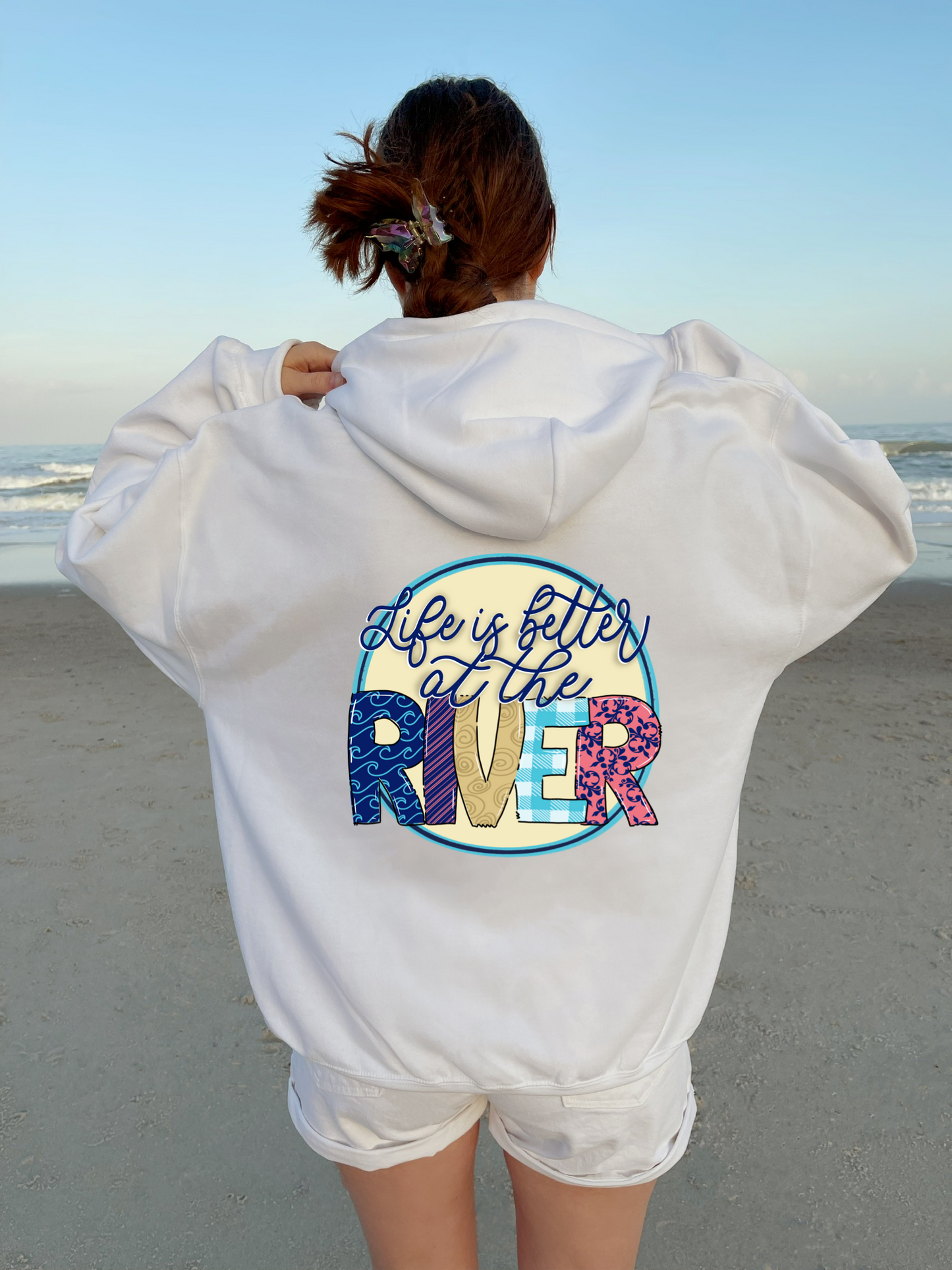 DTF TRANSFER circle life is better at the River