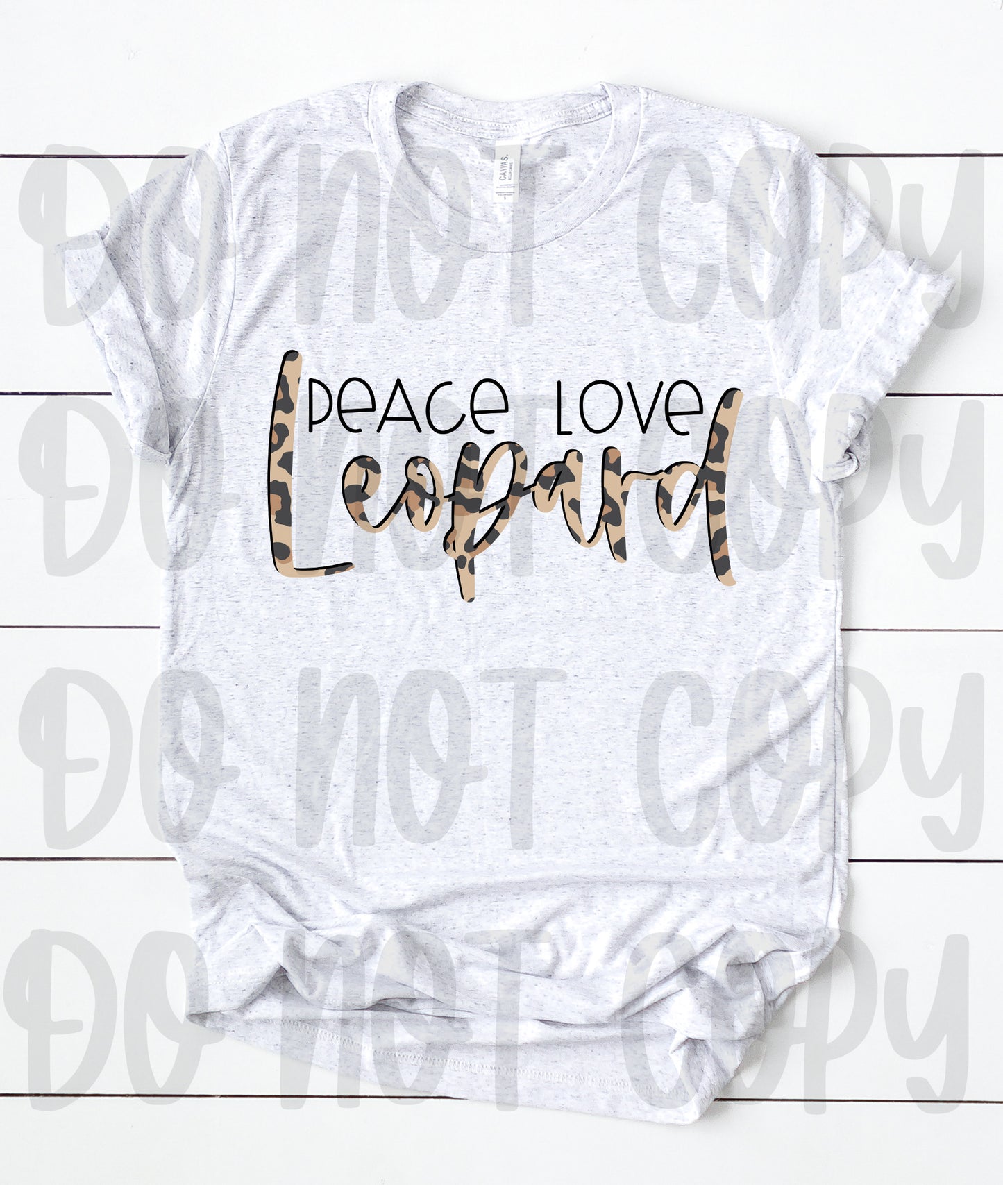 DTF TRANSFER Peace love leopard