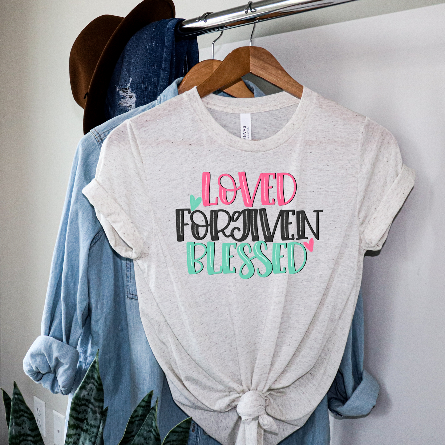 DTF TRANSFER Loved Forgiven Blessed