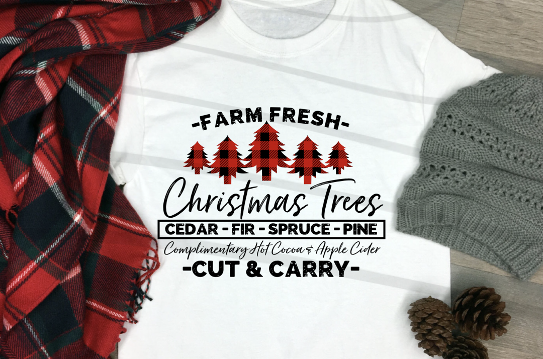 DTF TRANSFER Farm fresh Christmas trees