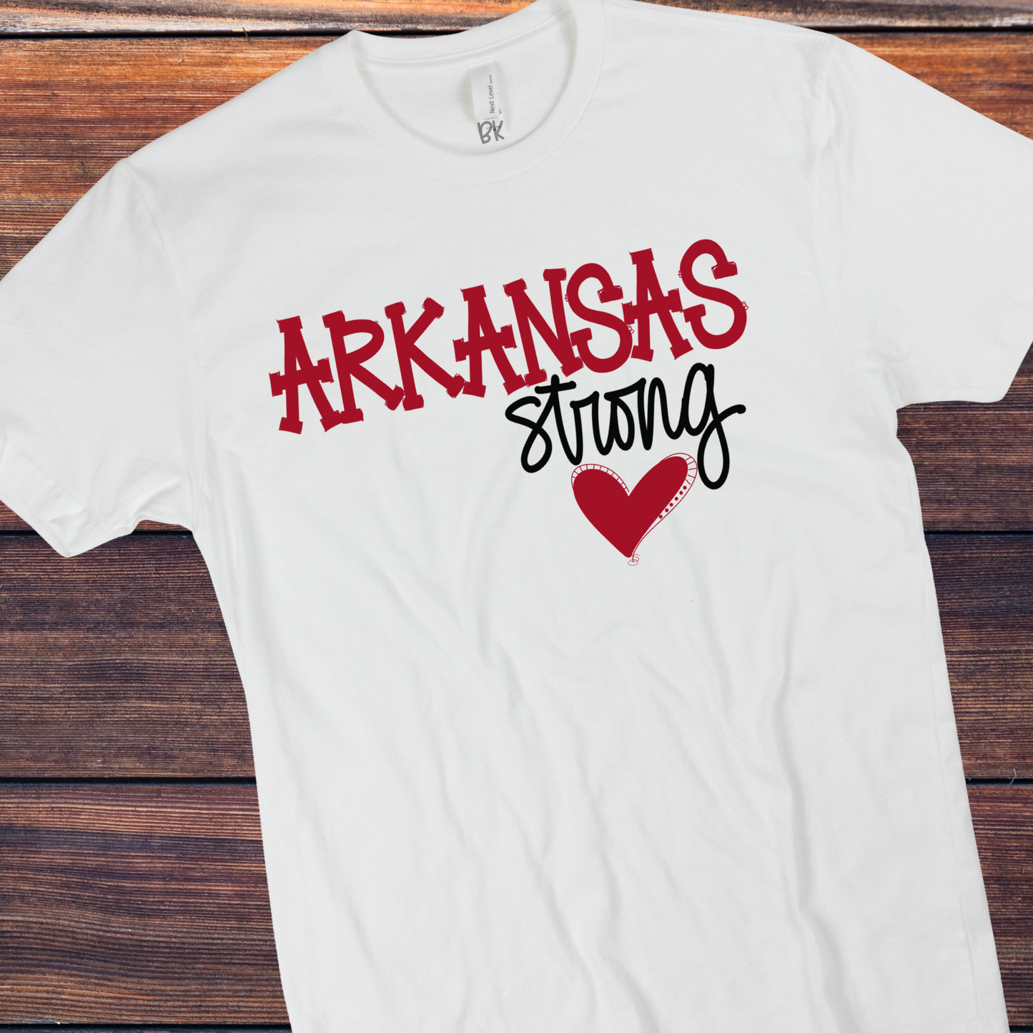 DTF TRANSFER Arkansas strong red