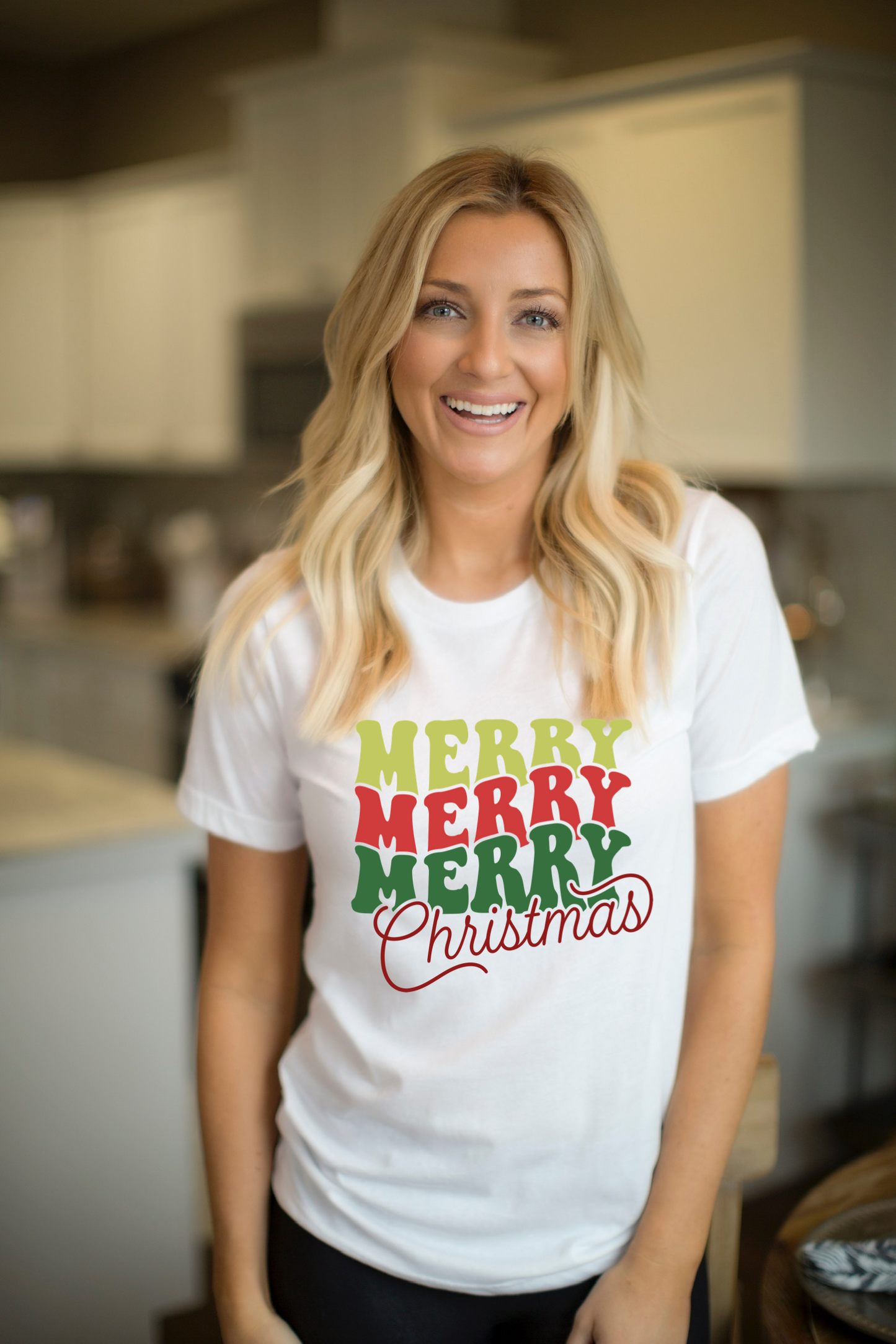 DTF TRANSFER merry merry merry Christmas retro