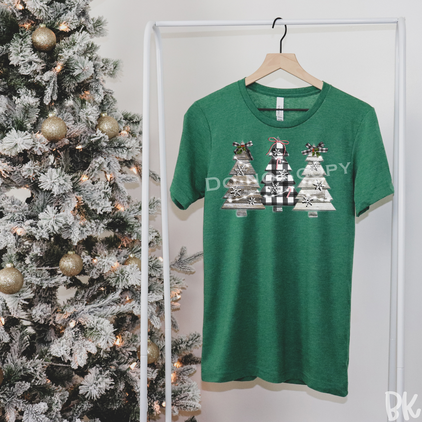 DTF TRANSFER Plaid Christmas Trees