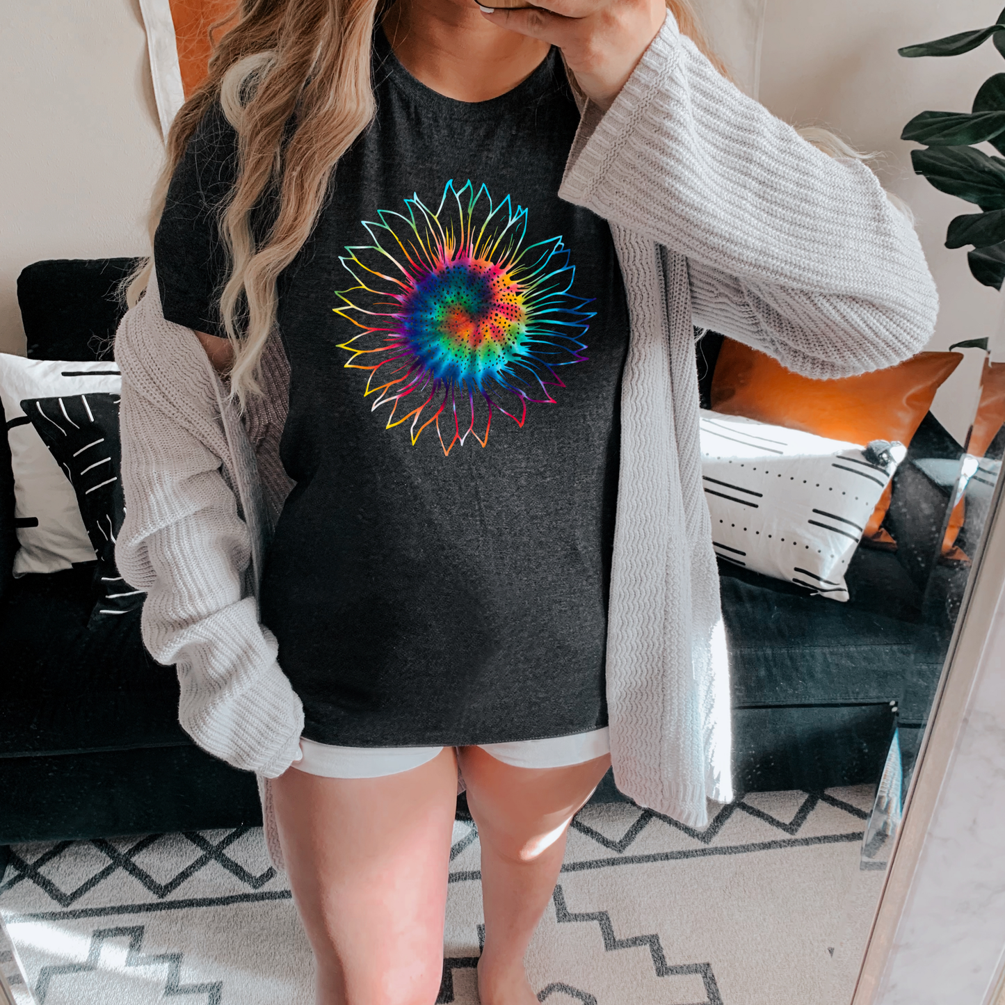 DTF TRANSFER Tie Dye Sunflower