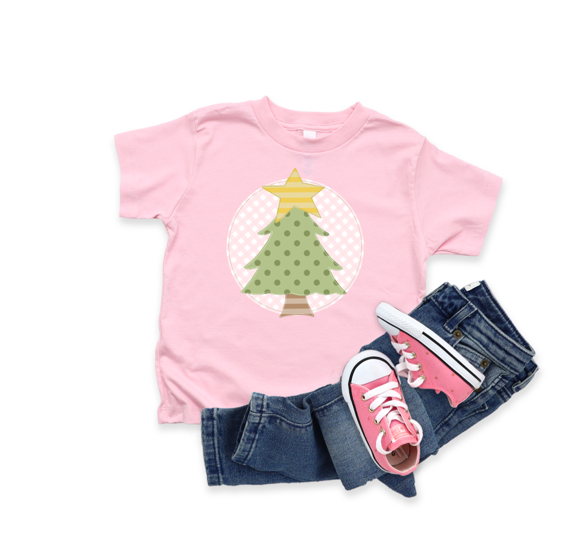 DTF TRANSFER Polka Dot Christmas Tree