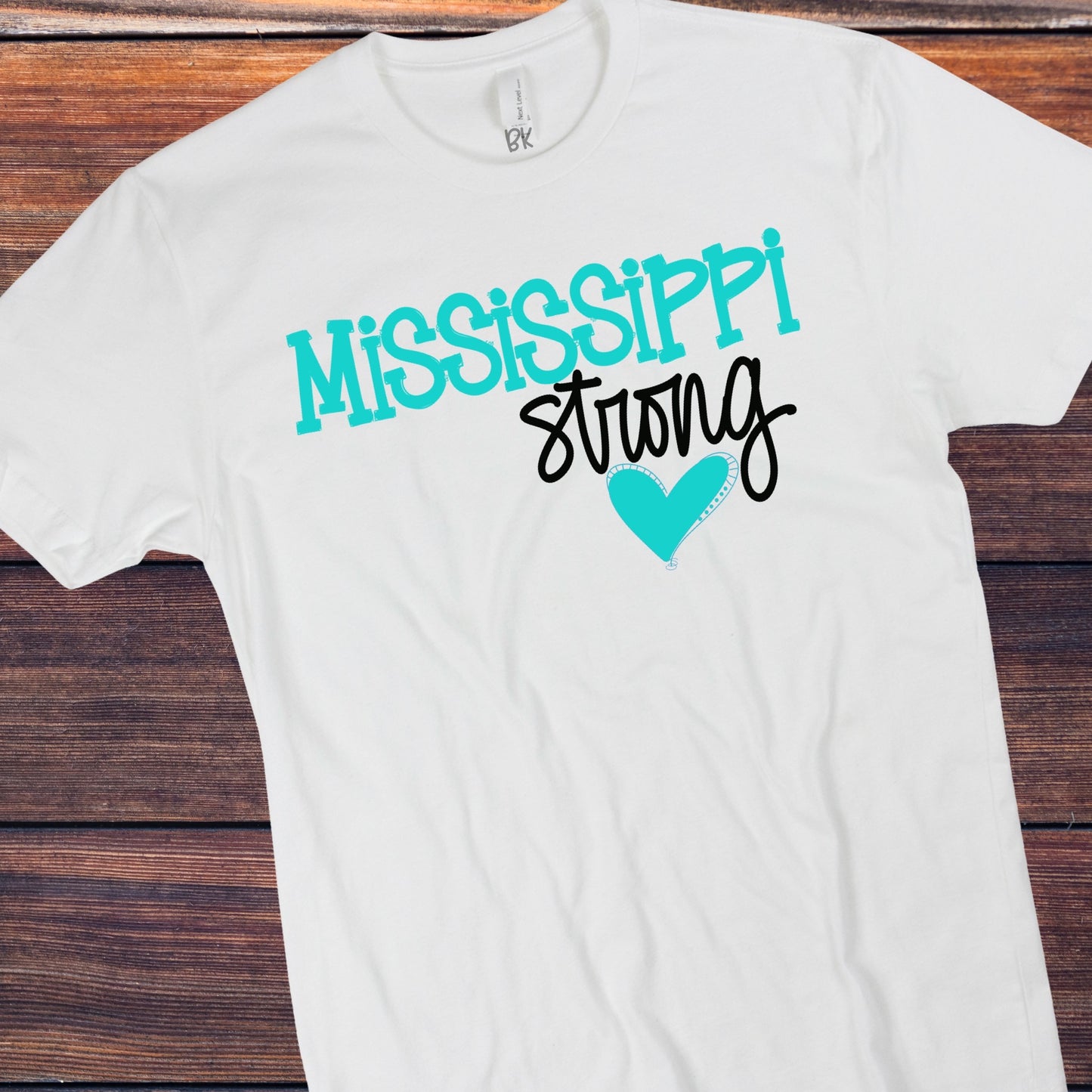 DTF TRANSFER Mississippi Strong teal
