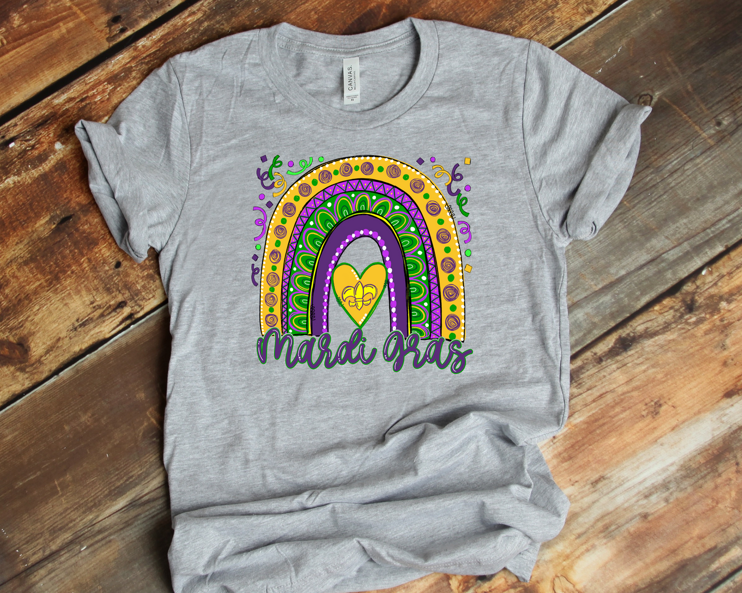 DTF TRANSFER Mardi Gras Rainbow