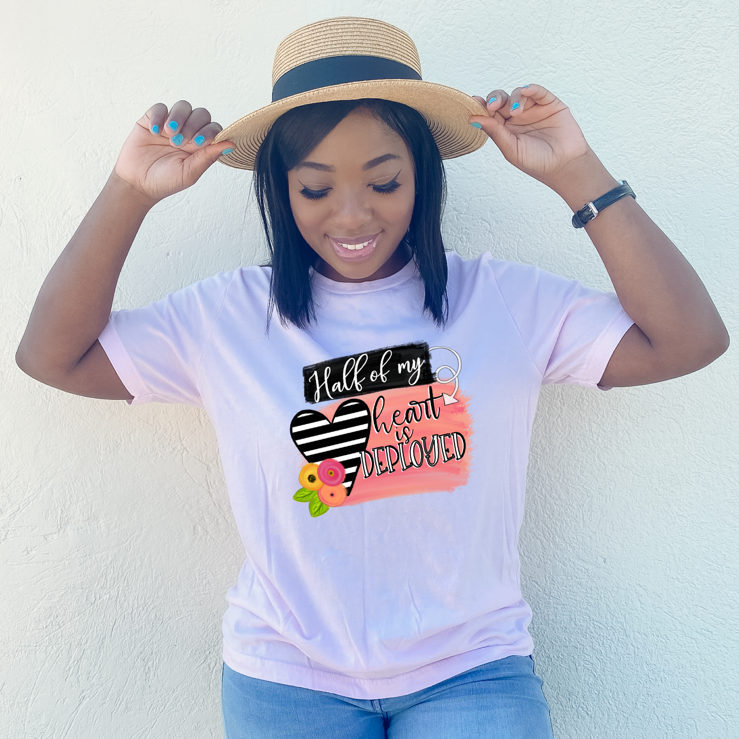 DTF TRANSFER Half of my heart is deployed