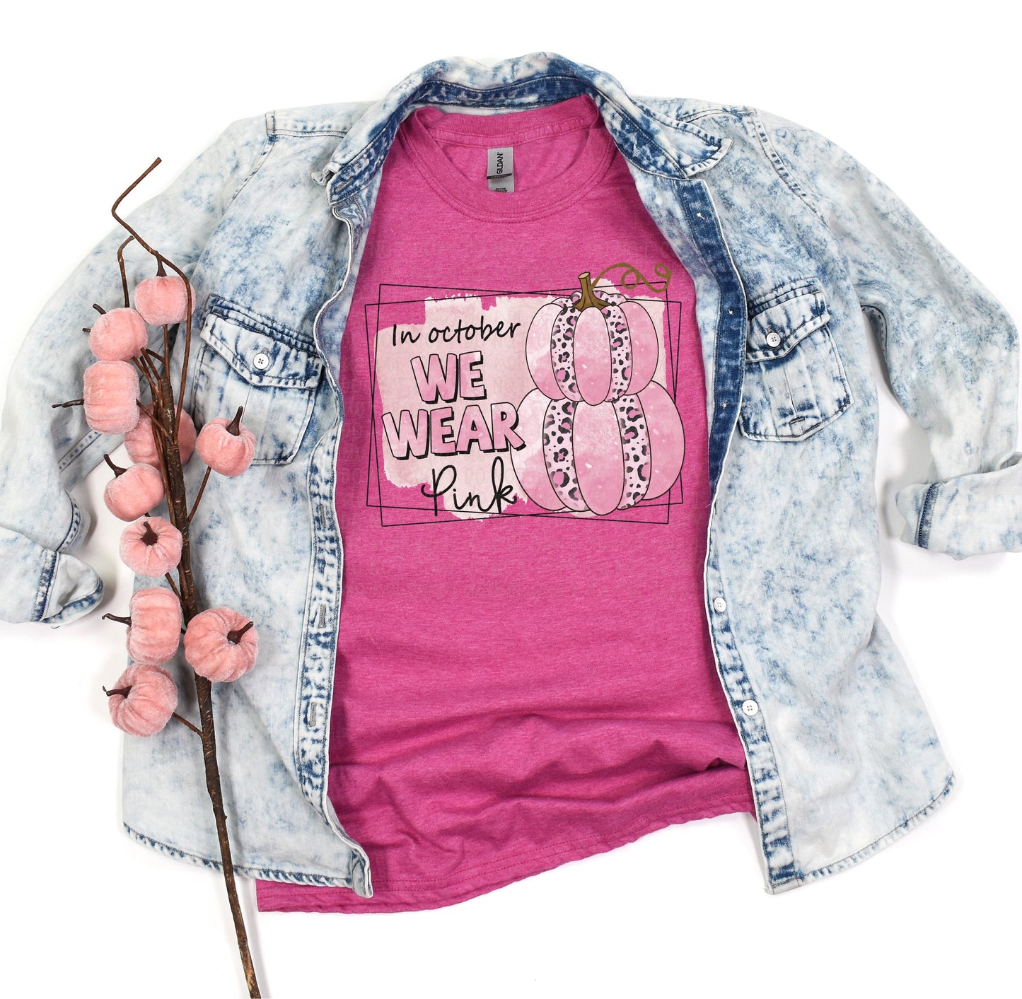 DTF TRANSFER In October We Wear Pink Breast Cancer Awareness