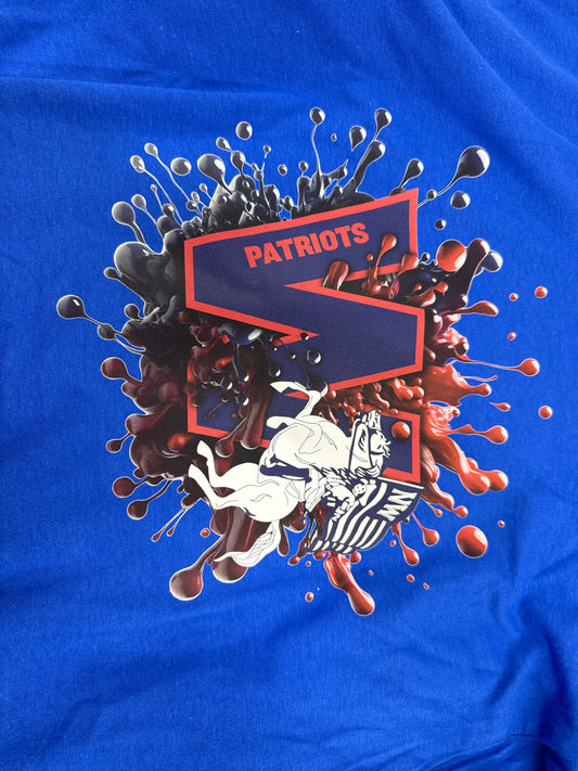 Patriots paint splatter