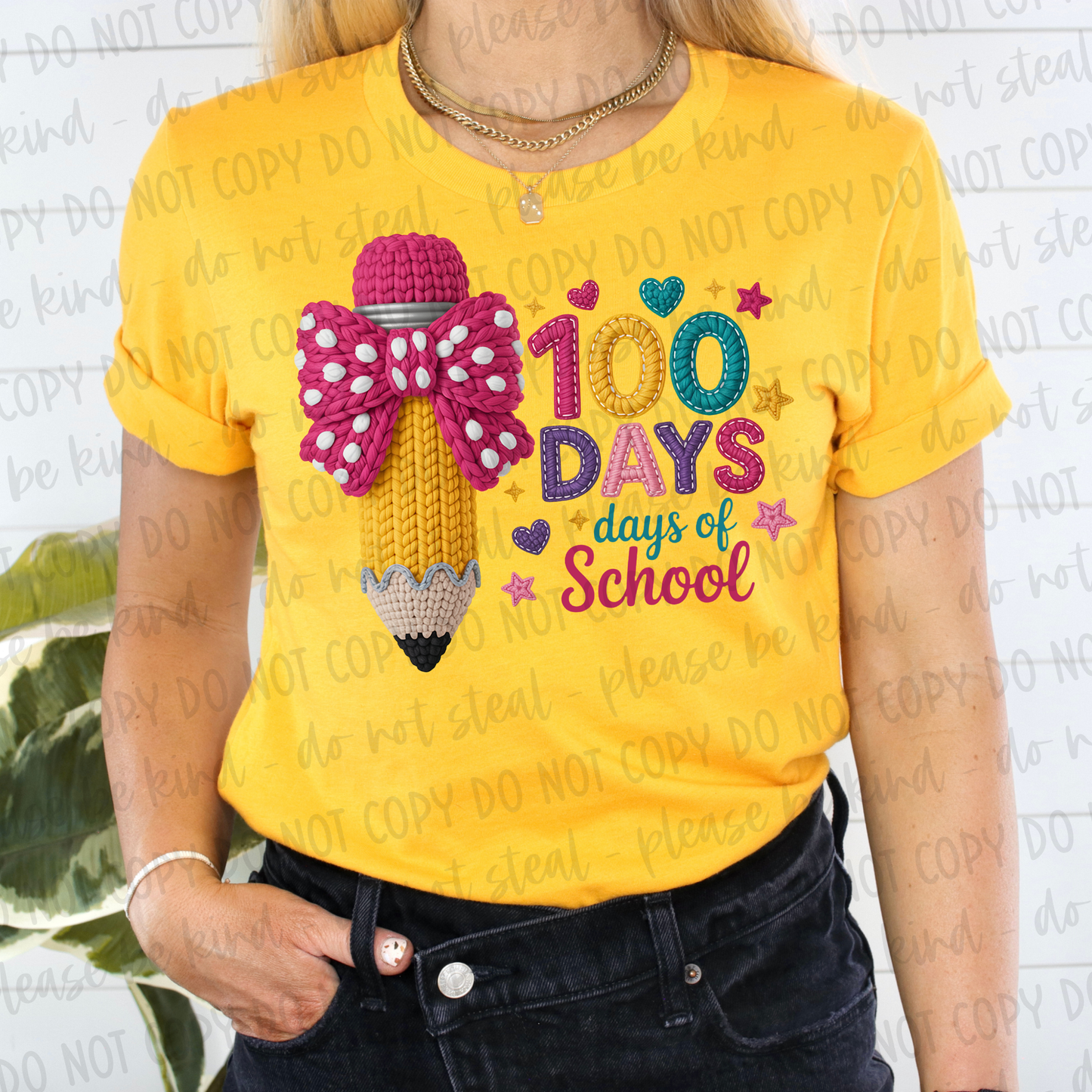 PREMADE GANG SHEET-100 DAYS OF SCHOOL 22x60