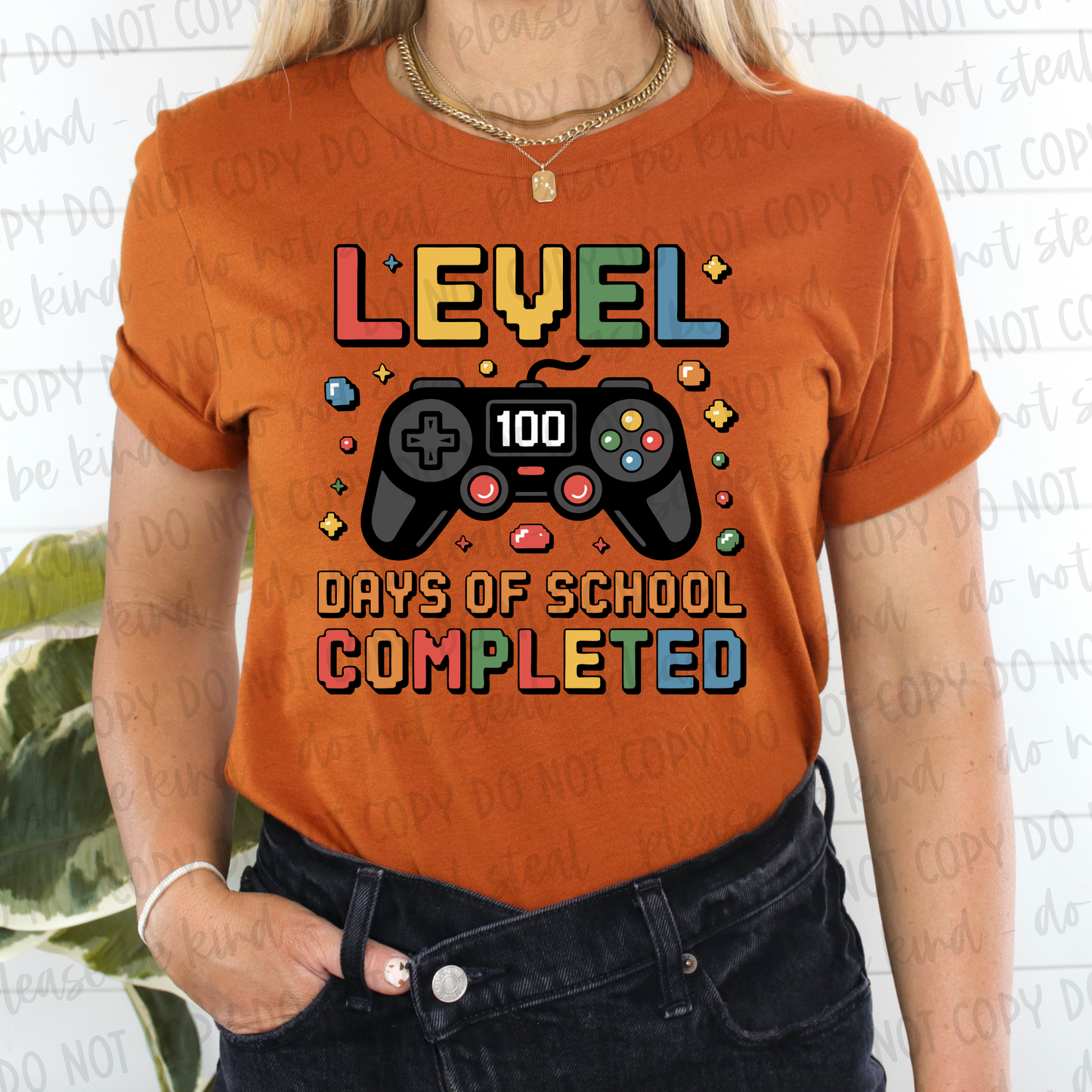 PREMADE GANG SHEET-100 DAYS OF SCHOOL 22x60