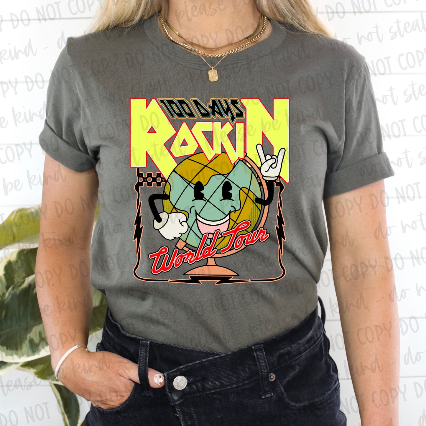 PREMADE GANG SHEET-100 DAYS OF SCHOOL 22x60