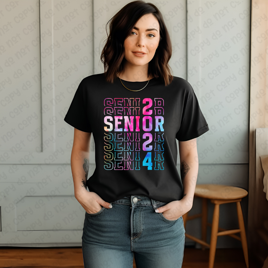 Water Color Senior 2024 Black Tee