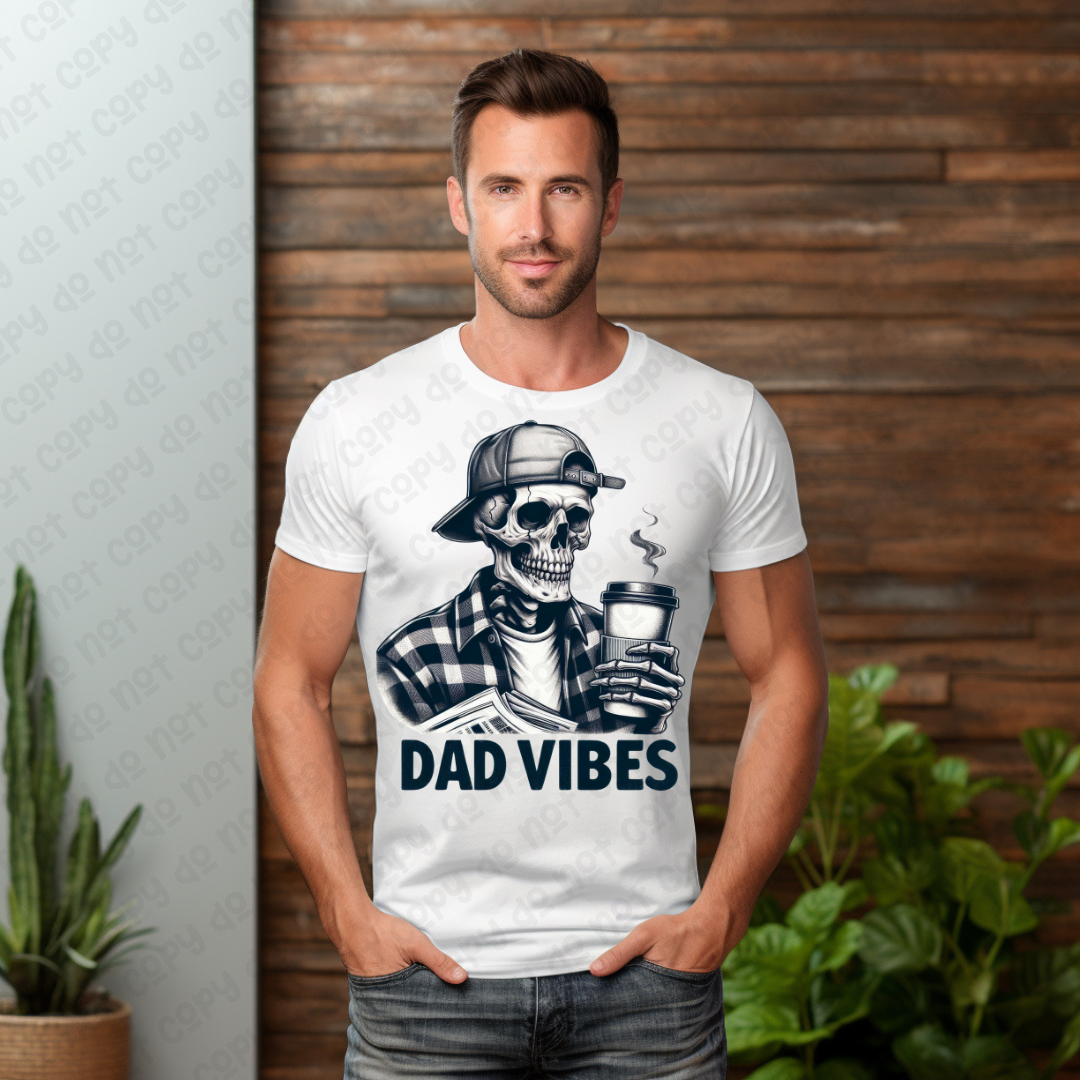 Dad Vibes White Tee