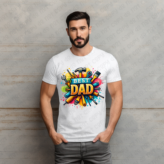 Best Dad White Tee