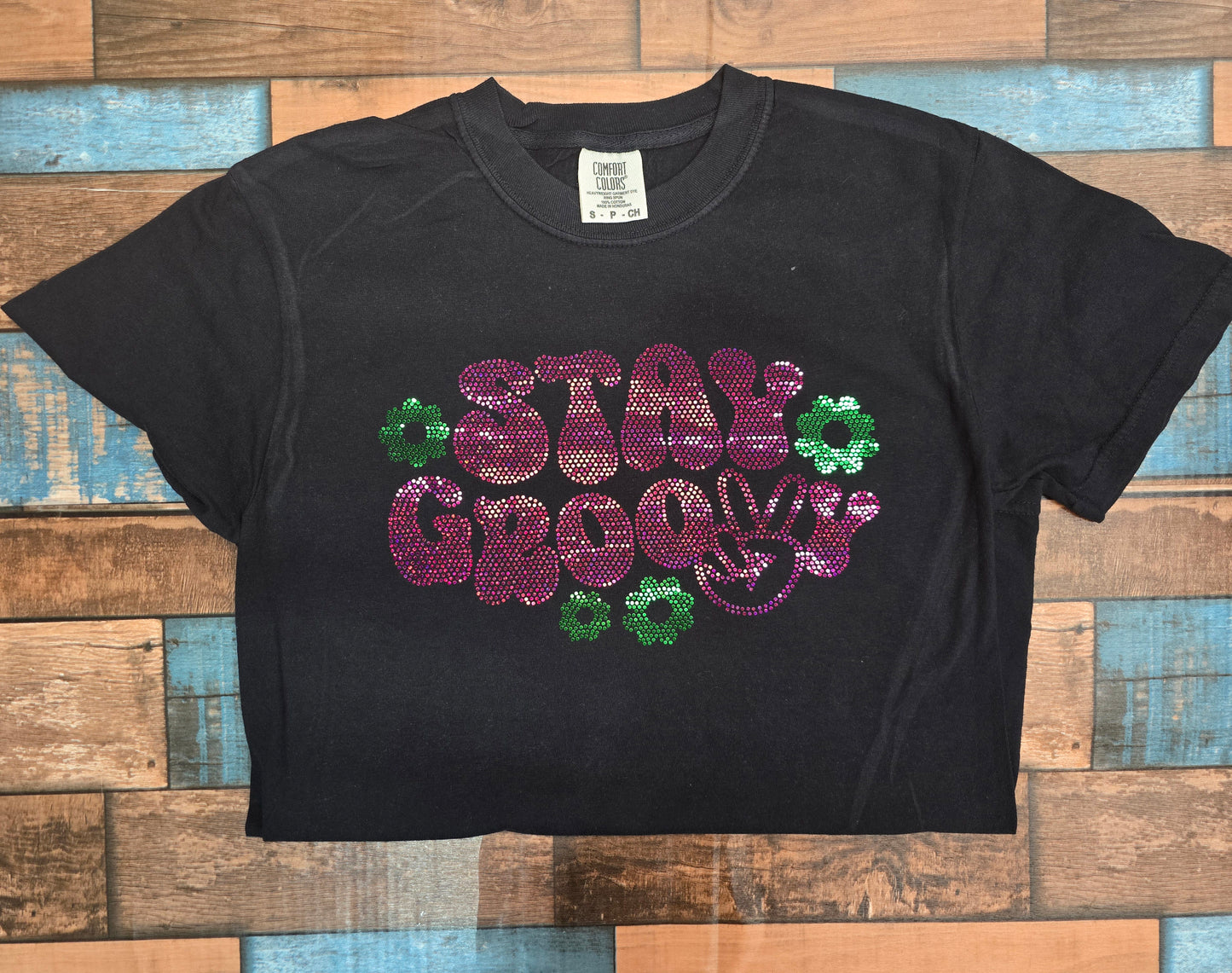 SPANGLES- Stay Groovy - Two Color - 5-7 business day turnaround time