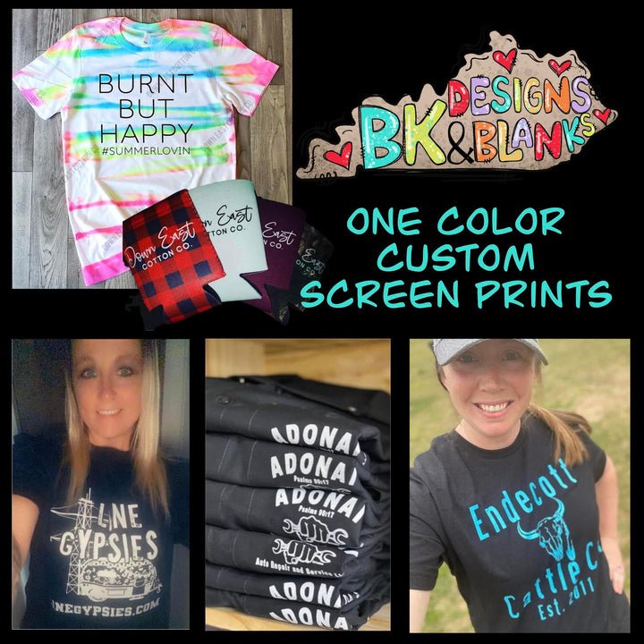 One Color Custom screen print transfers *5-7 business day TAT