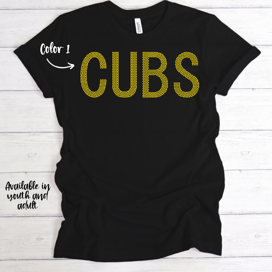 SPANGLES- Cubs - One Color - 5-7 business day turnaround time