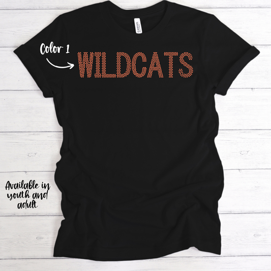 SPANGLES- Wildcats - One Color - 5-7 business day turnaround time
