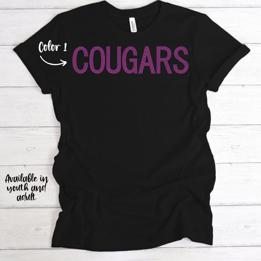 SPANGLES- Cougars - One Color - 5-7 business day turnaround time