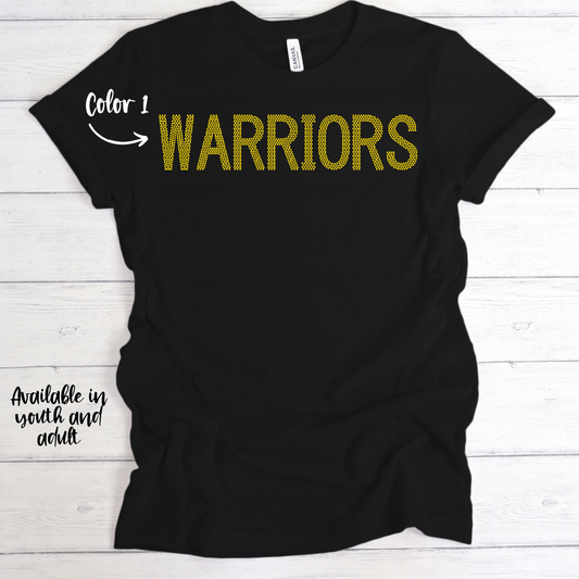 SPANGLES- Warriors - One Color - 5-7 business day turnaround time