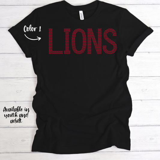 SPANGLES-Lions- One Color - 5-7 business day turnaround time