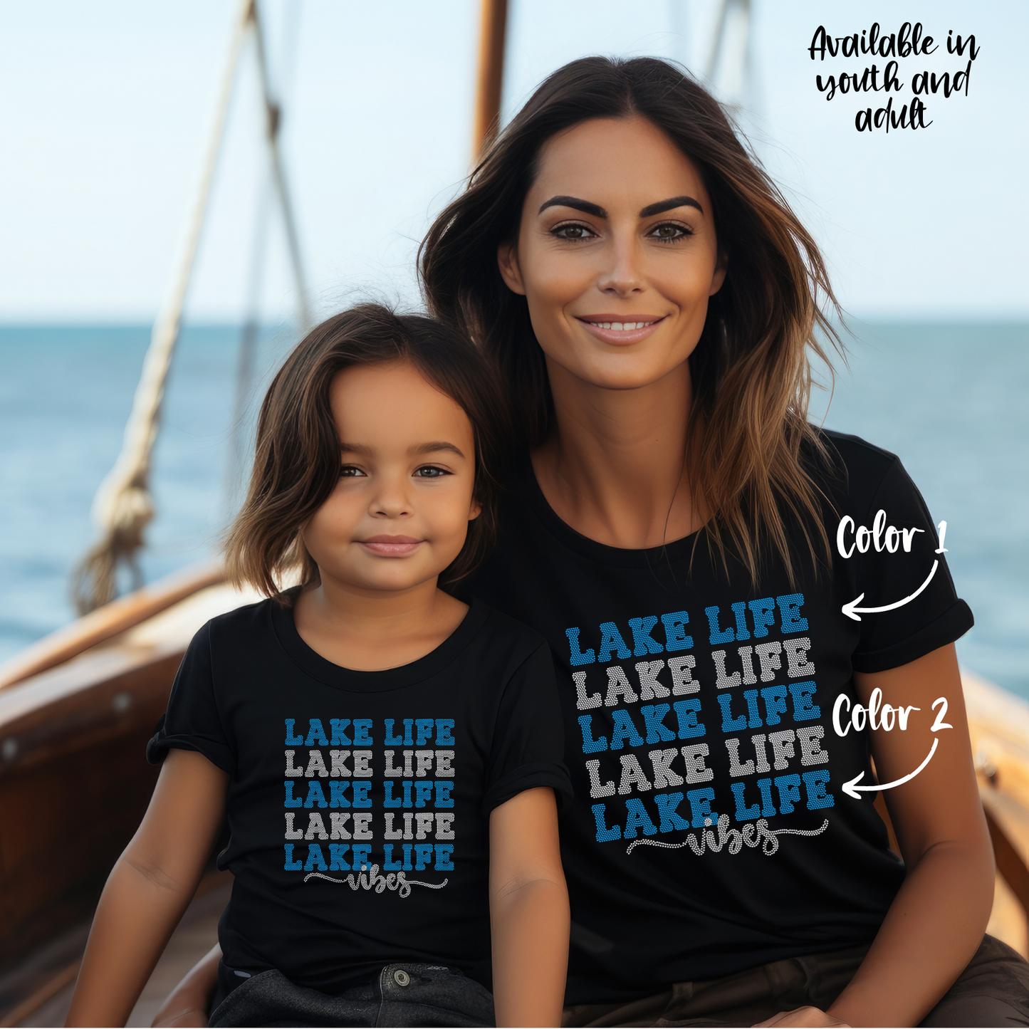 SPANGLES- Lake Life Vibes - Two Color - 5-7 business day turnaround time