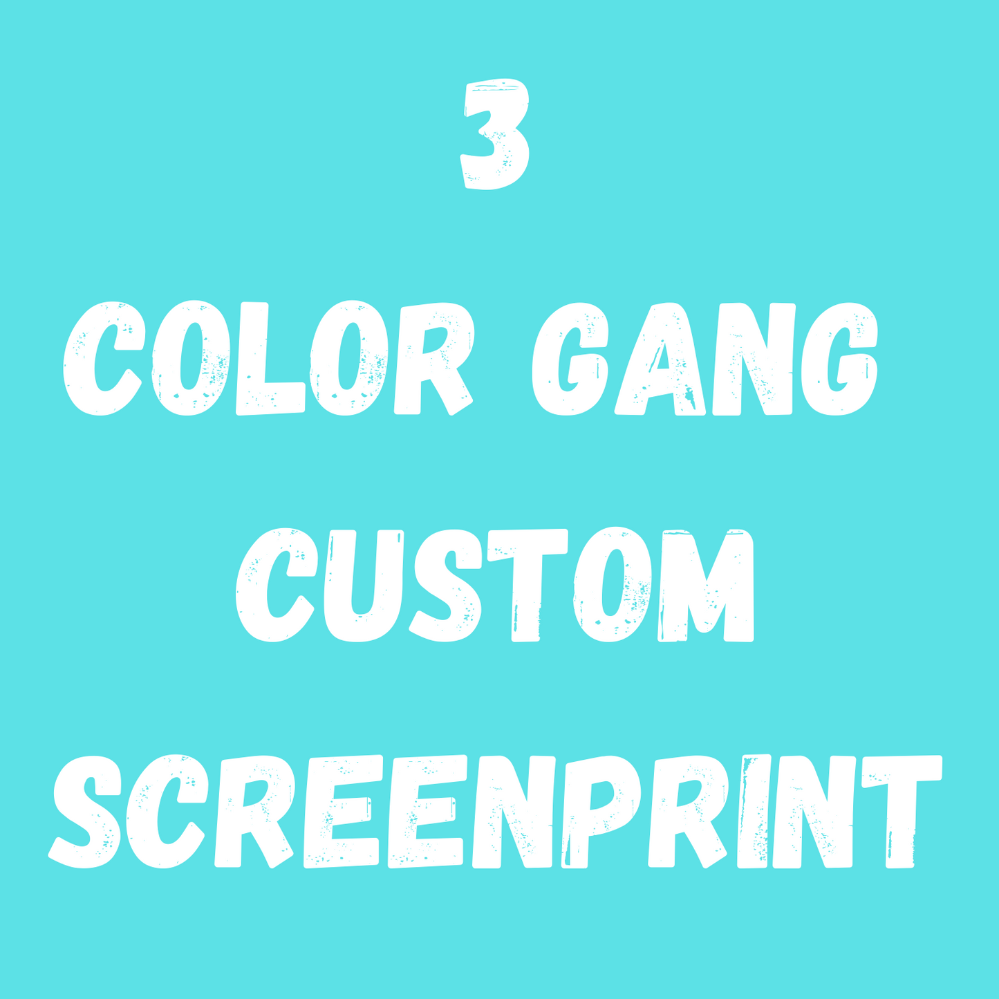 3 Color Gang Custom Screenprint transfers *7-9 business day TAT from ARTWORK APPROVAL
