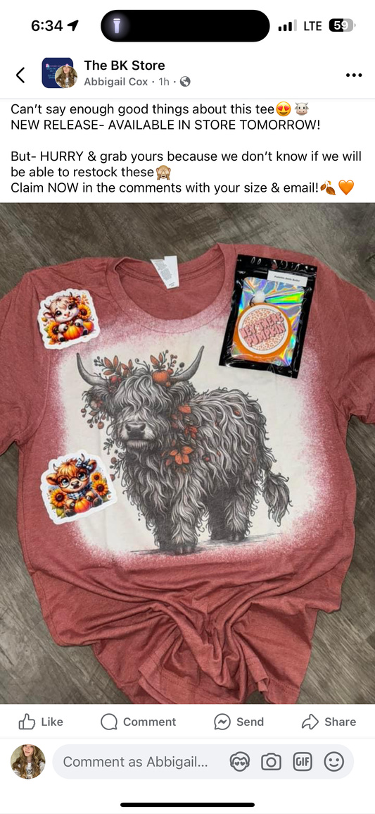 Fall Highland Cow