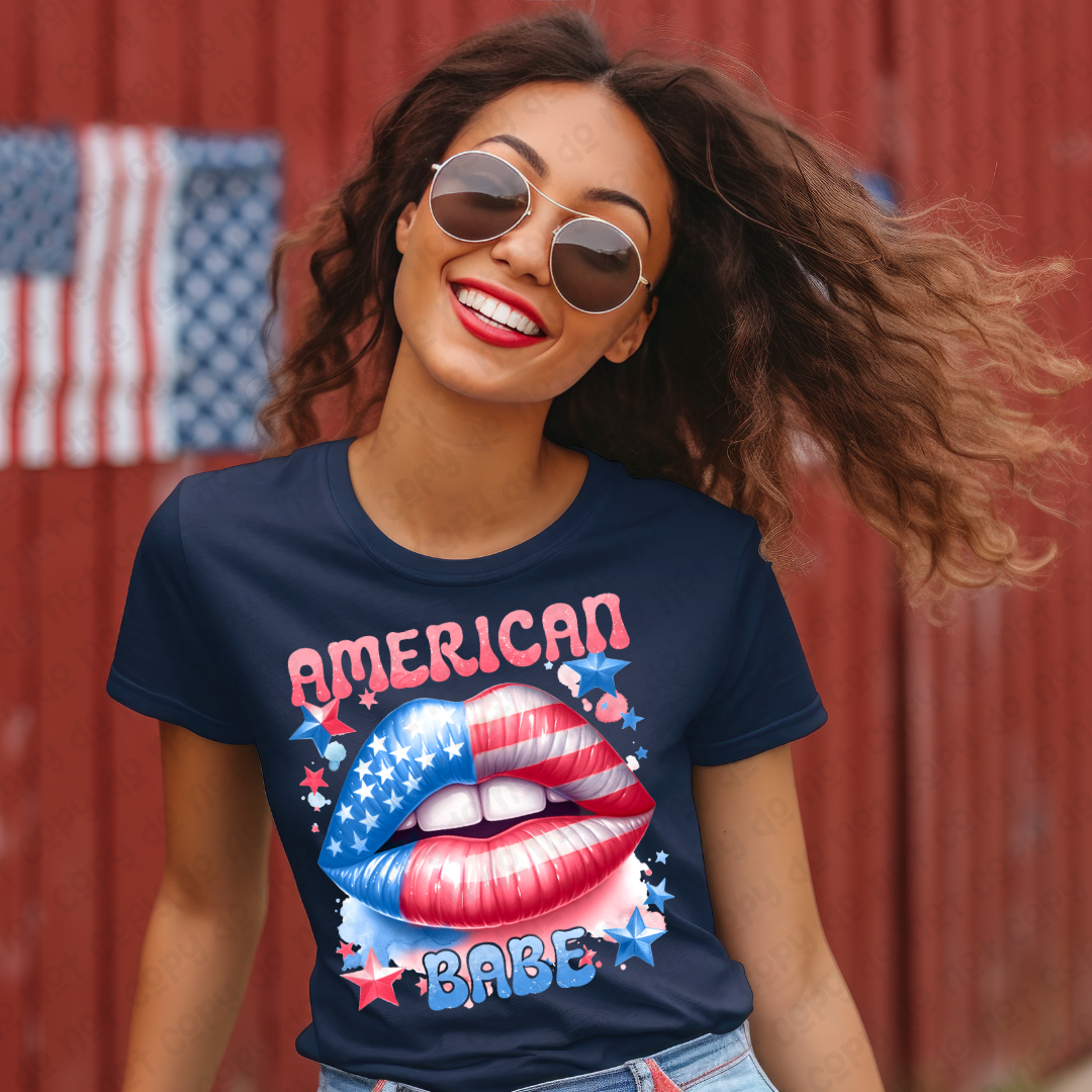 American Babe Navy Tee