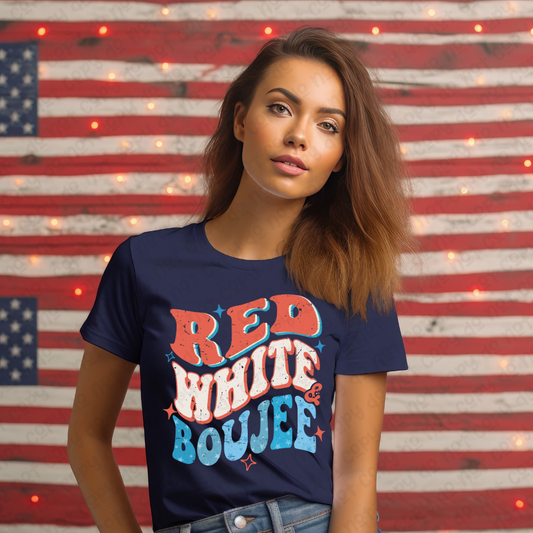 Red White & Boujee Navy Tee