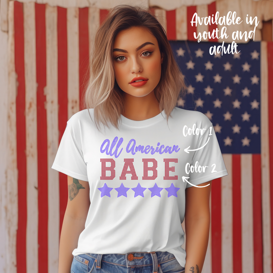 SPANGLES- All American Babe - Two Color - 5-7 business day turnaround time