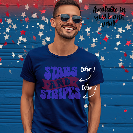 SPANGLES- Stars And Stripes - Two Color - 5-7 business day turnaround time