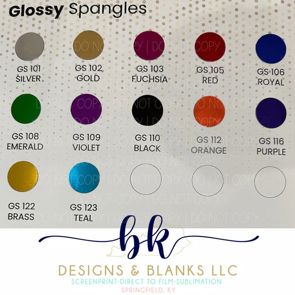 CUSTOM SPANGLE TRANSFERS - 5-7 BUSINESS DAY TURNAROUND TIME