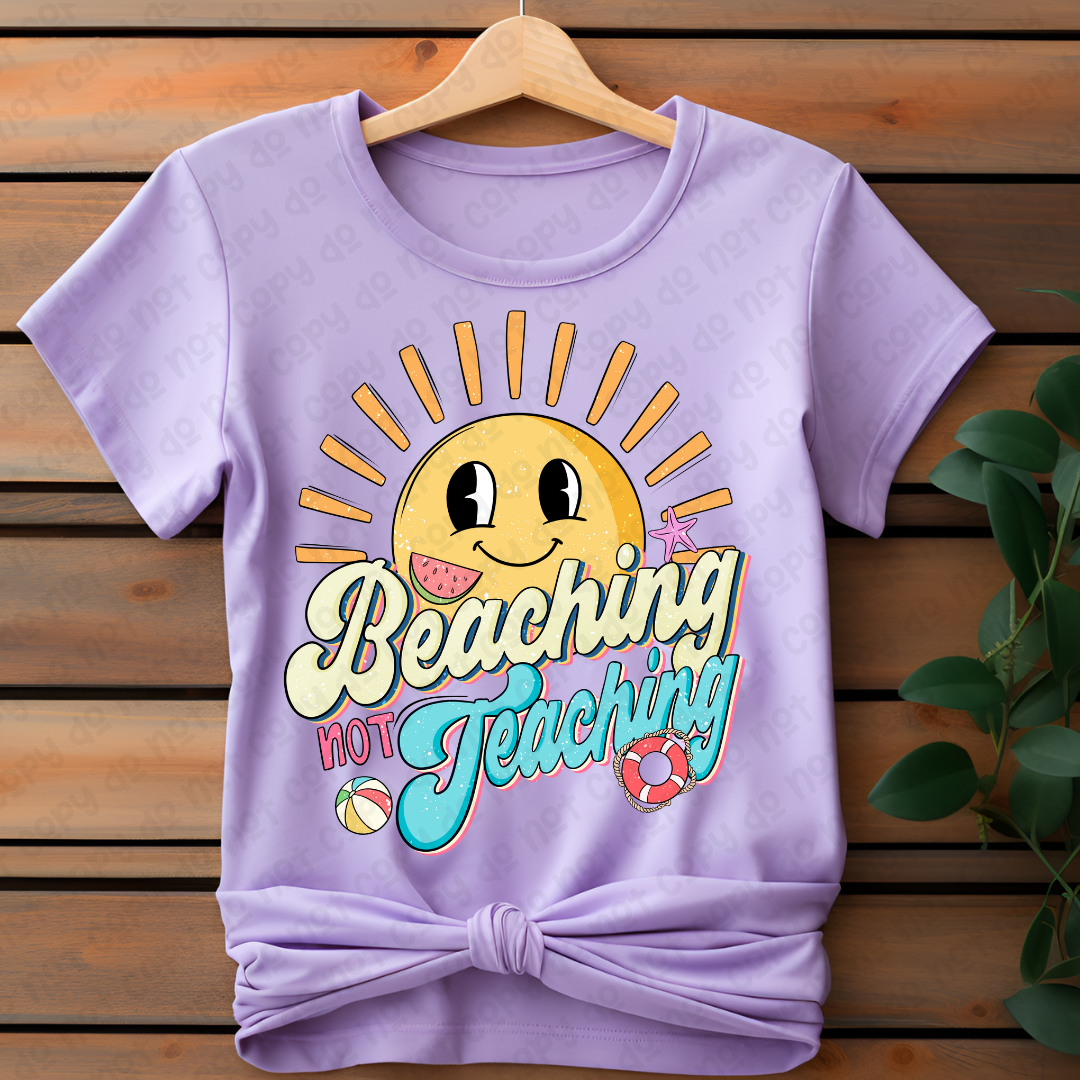 Beaching Not Teaching Lilac Tee