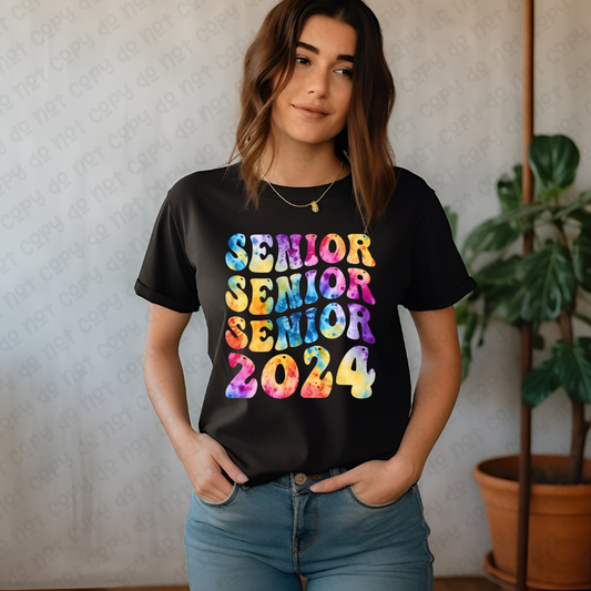 DTF TRANSFER Tie Dye Senior 2024