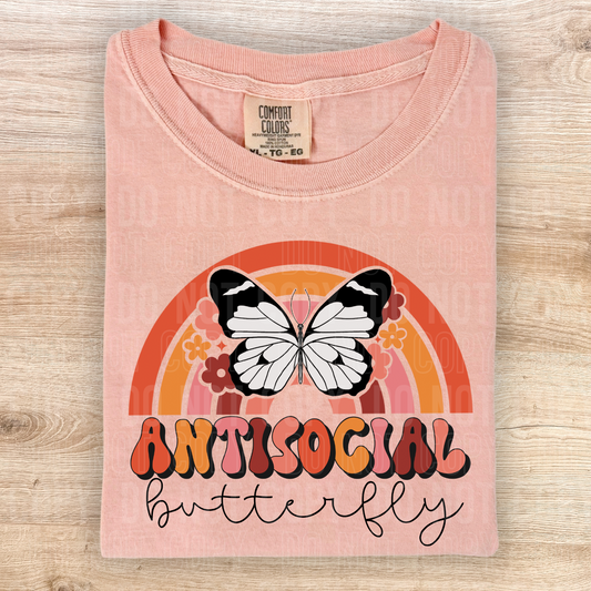 DTF TRANSFER Antisocial Butterfly