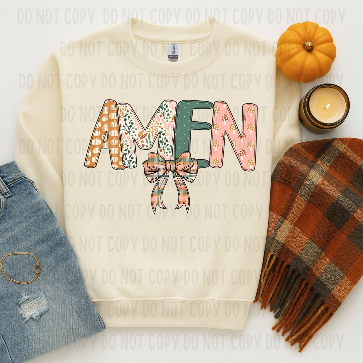 DTF TRANSFER Fall Amen