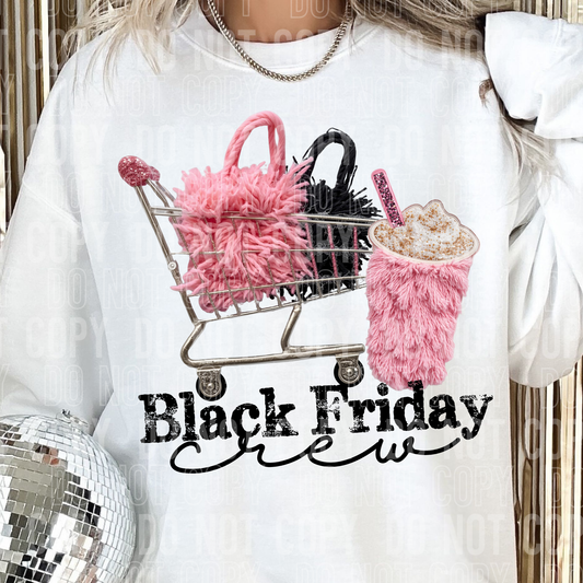 DTF TRANSFER Faux Yarn Black Friday Crew