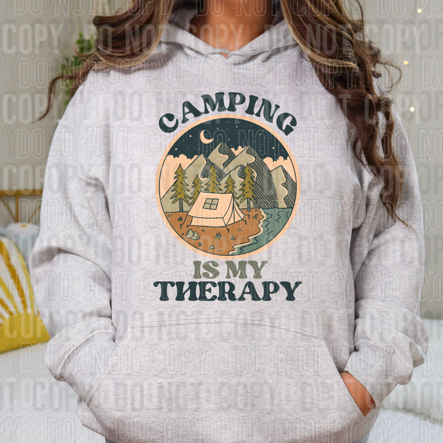 DTF TRANSFER Camping Is My Therapy