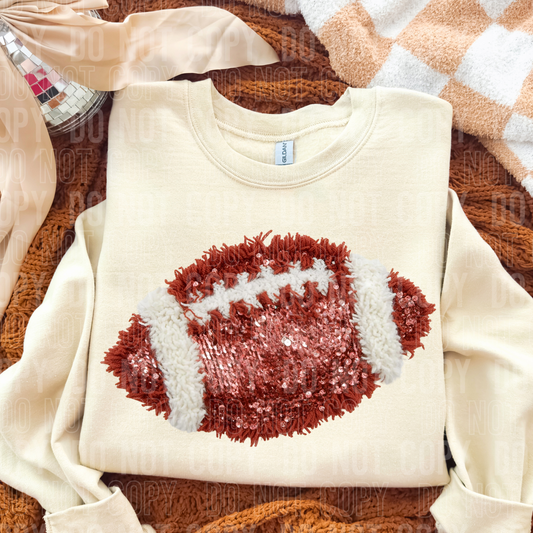 DTF TRANSFER Faux Yarn Football