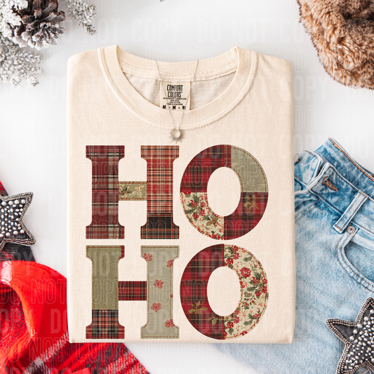 DTF TRANSFER Ho Ho Faux Applique